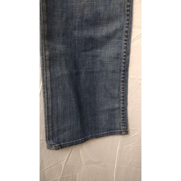 Hudson Mens Jeans 33 Medium Wash Mid Rise Straight Regular Fit Semi Distressed - Picture 3 of 10